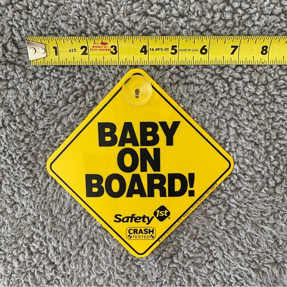 Baby on Board FREE with Purchase of $10 or More! Sign Yellow Car Hanging Safety - Picture 3 of 3